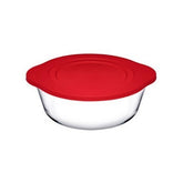 PB-59133 Paşabahçe Round Pyrex Glass with Plastic Cover